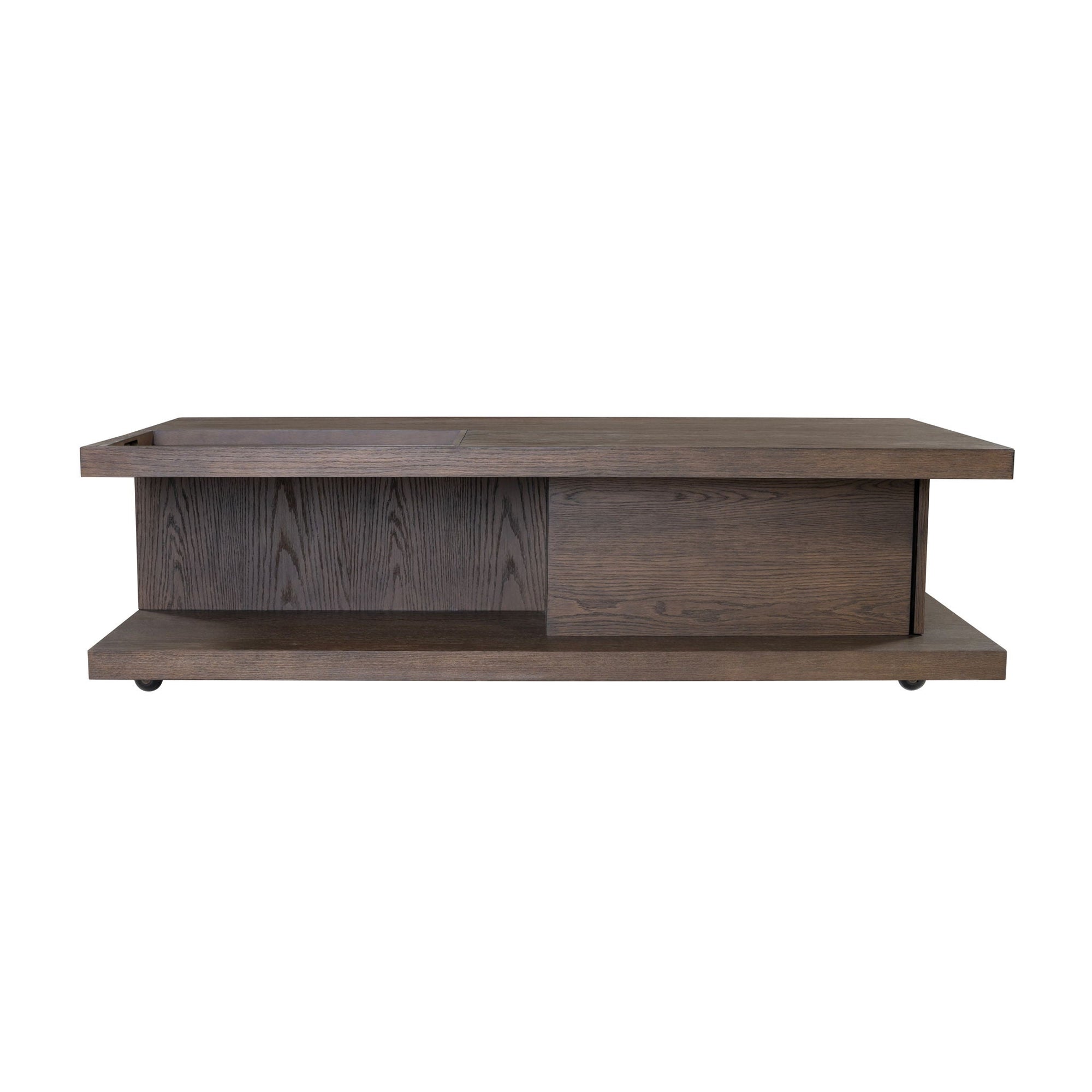 Athens - Rectangular Coffee Table With Casters - Chocolate Brown
