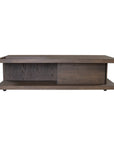 Athens - Rectangular Coffee Table With Casters - Chocolate Brown