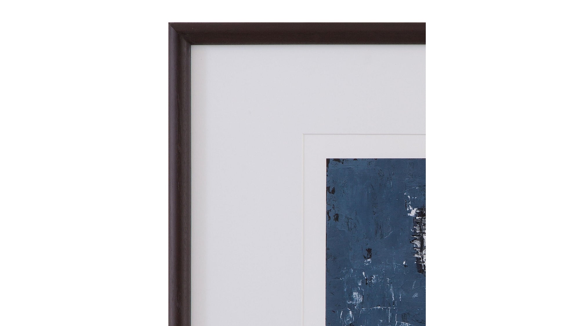 Dual Dichotomy II Framed Print - Blue / White
