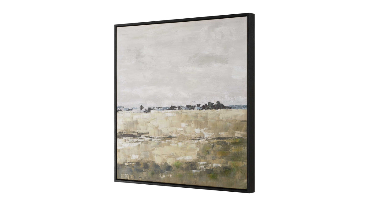 Fragment - Hand Painted Landscape Art - Black / Brown / Gray / Green / White