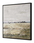 Fragment - Hand Painted Landscape Art - Black / Brown / Gray / Green / White