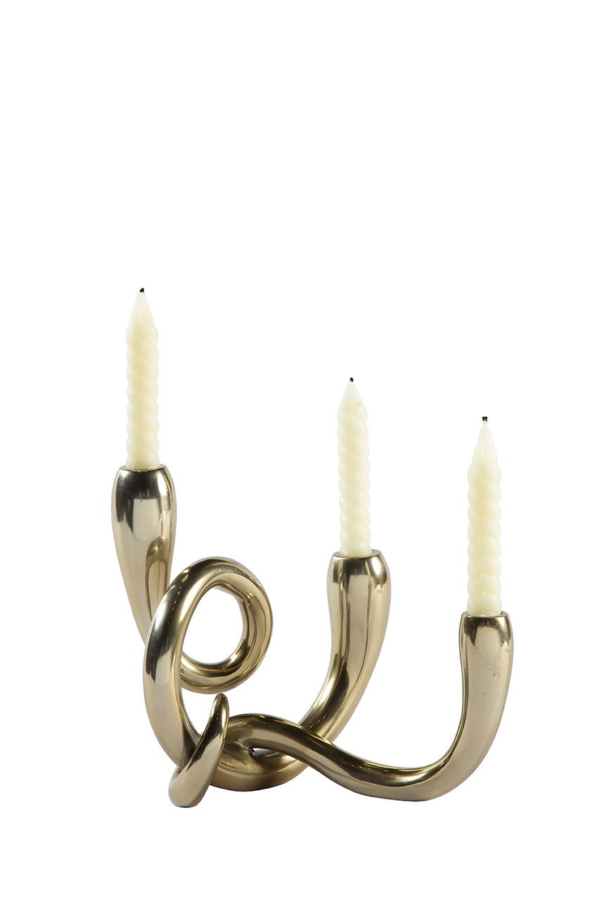 Christi - Candle Holder Set (Set of 2) - Gold