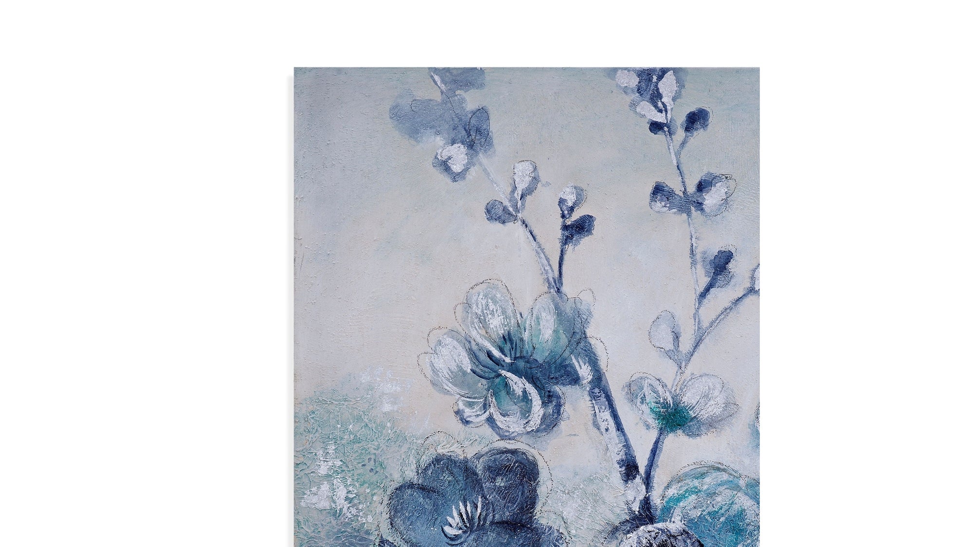 Blue Blooms Canvas Art - Blue