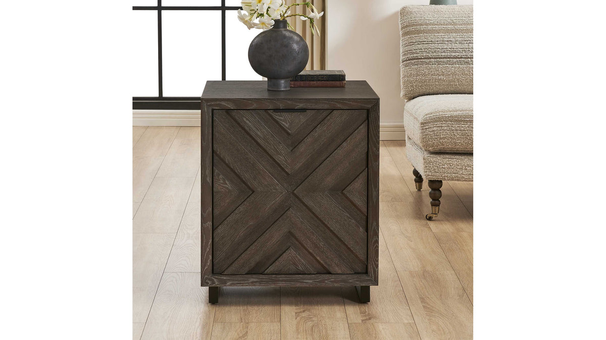 Barrett - Oak Cabinet - Dark Charcoal