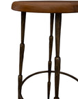Zazu - Counter Stool - Dark Brown / Bronze