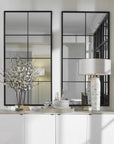 Rousseau - Iron Window Mirror - Black
