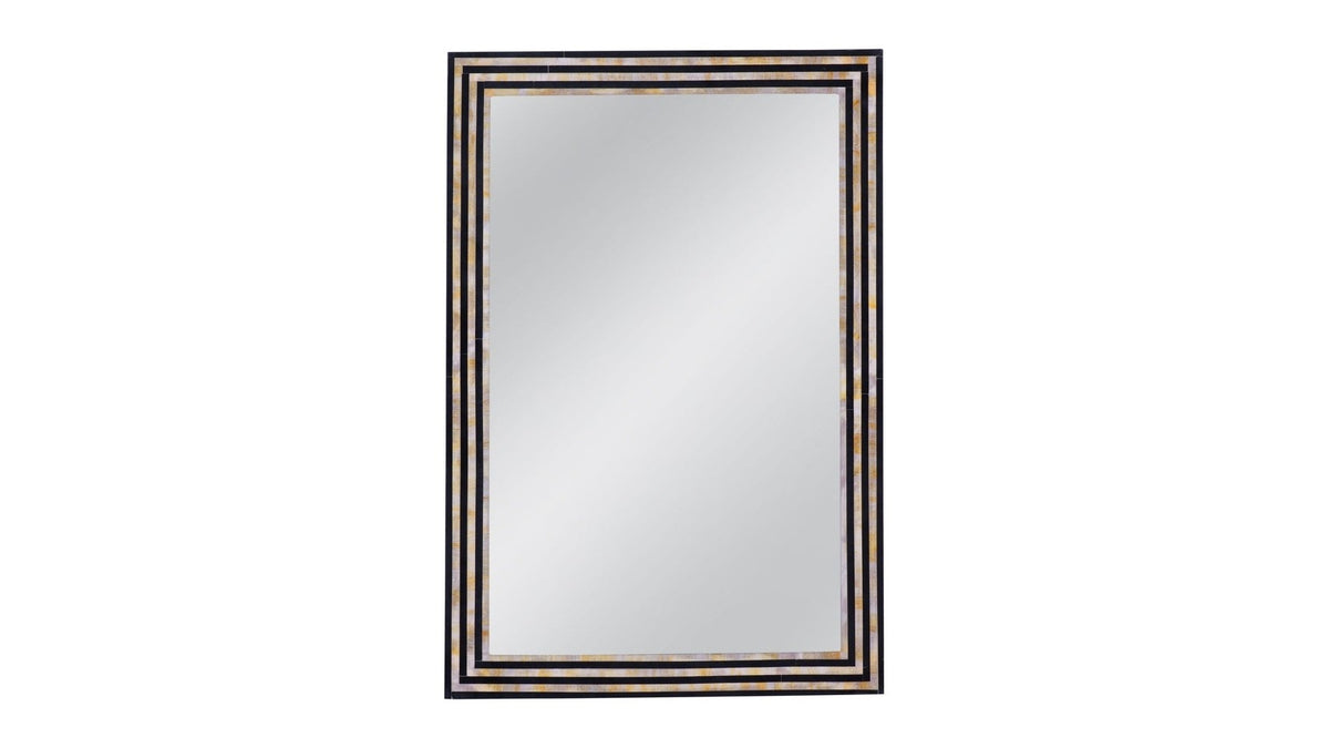 Stepford - Wall Mirror - Black / Cream
