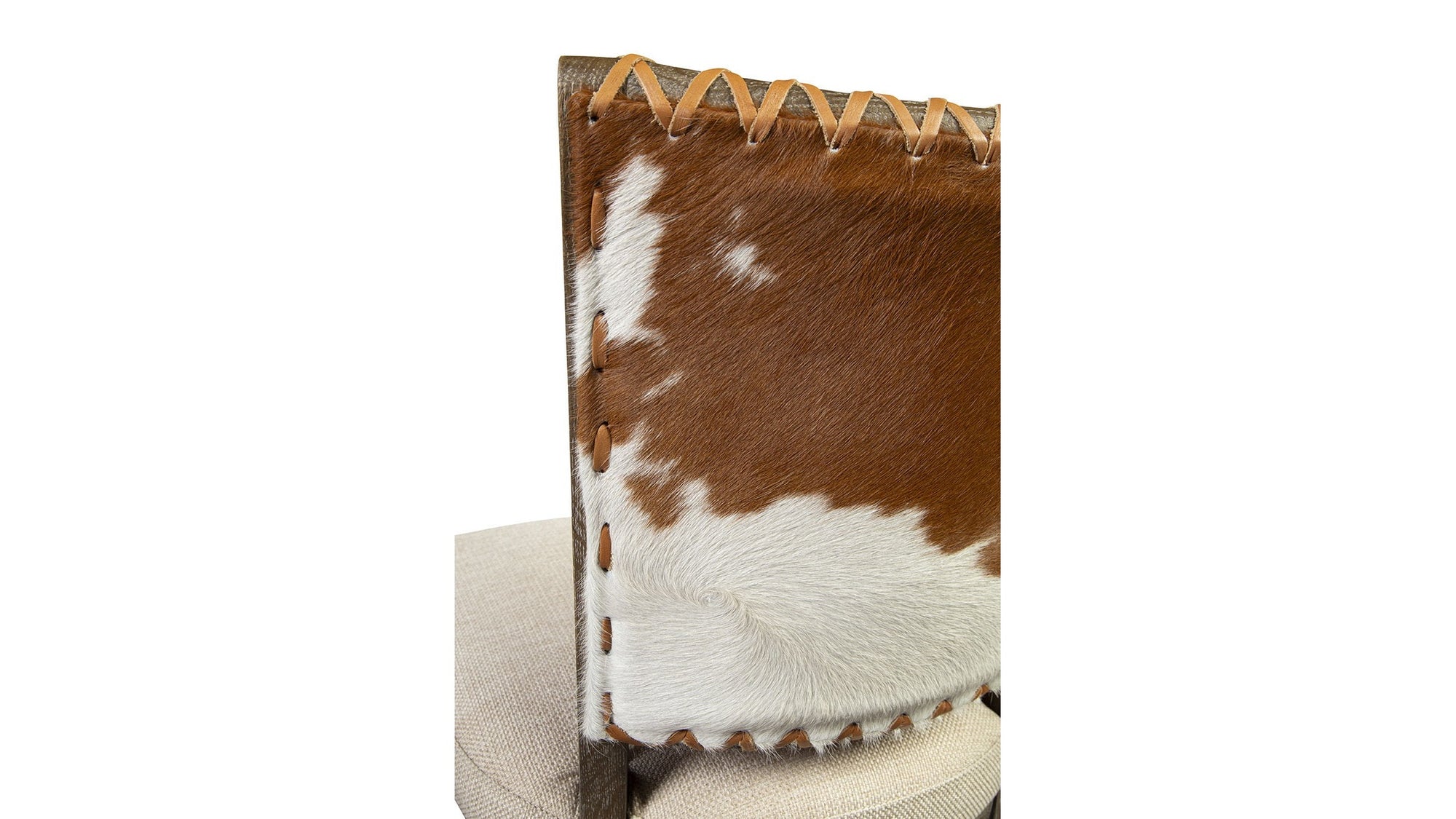 Lina - Chair - Leather And Linen Set of 2 - Light Brown