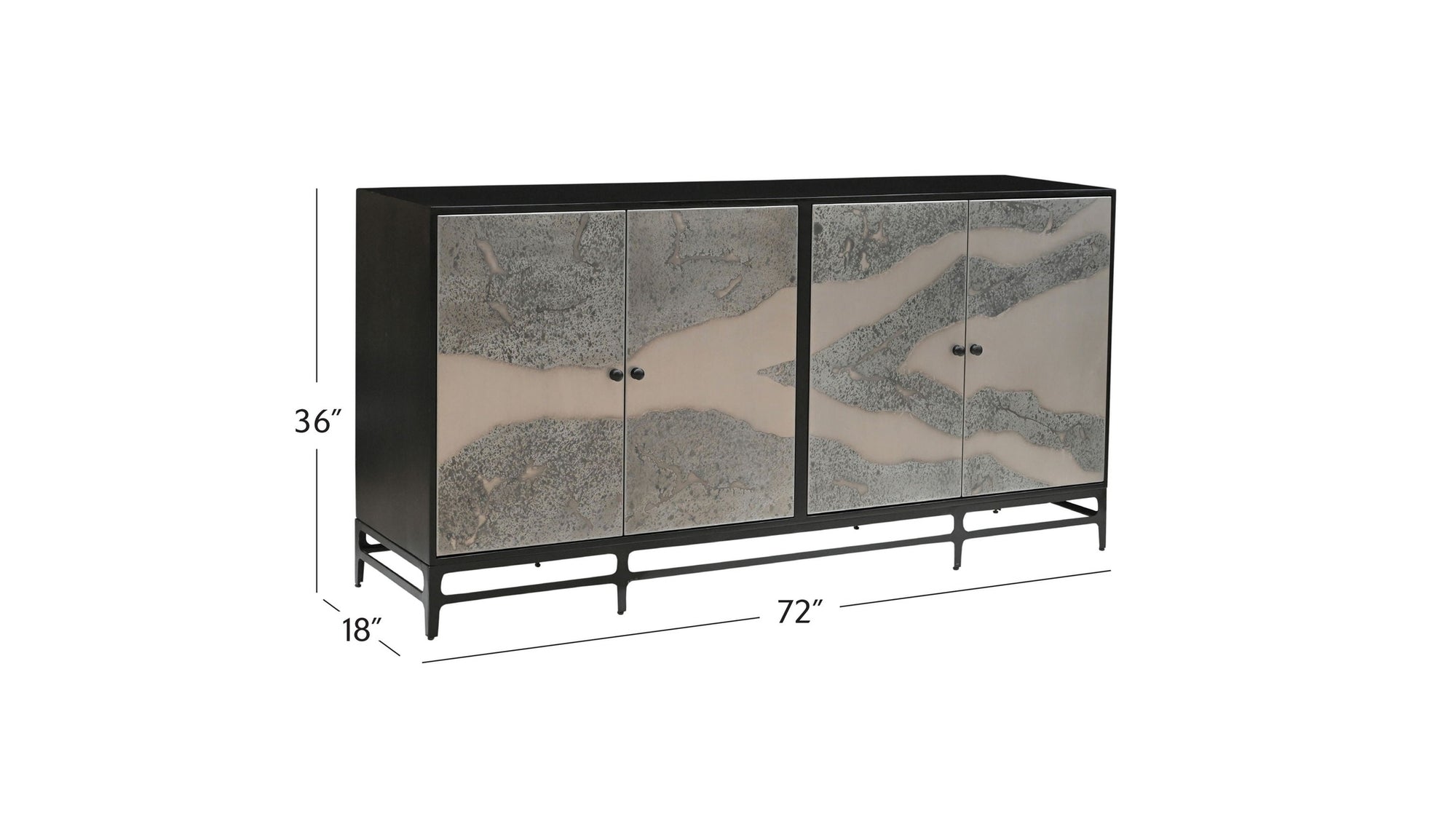 Caspar - Iron Sideboard - Black