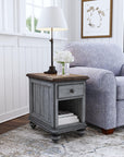 Plymouth - Chairside Table - Gray