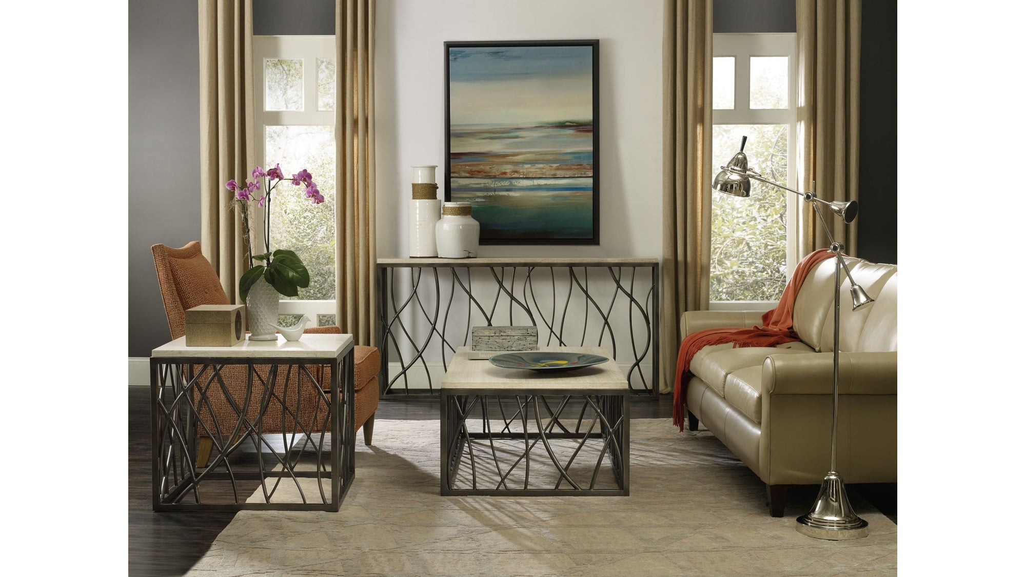 Melange - Console Table - White