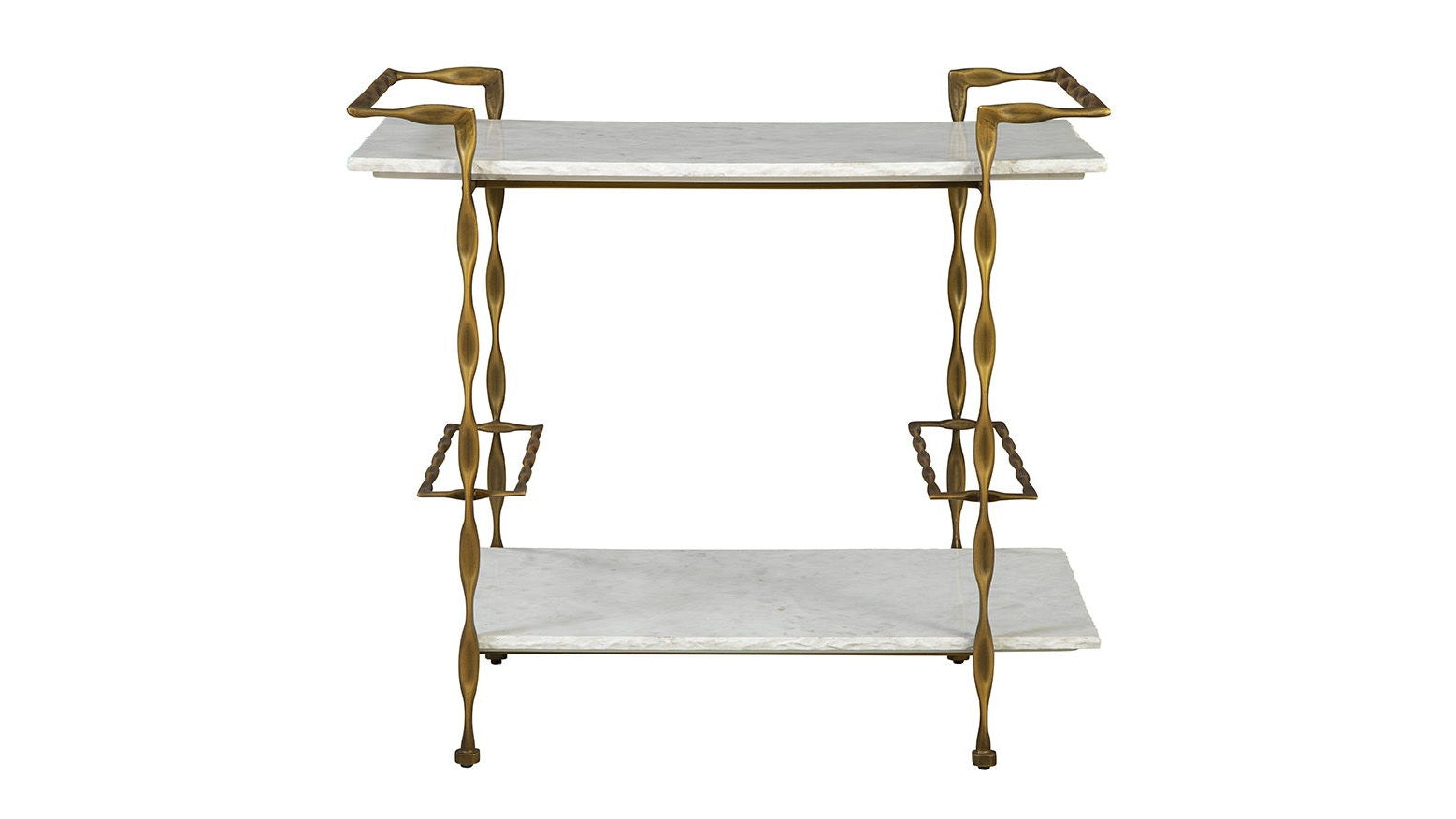 Vivian - Bar Cart - White / Gold