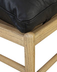 Osborne - Leather Bench - Black / Light Brown