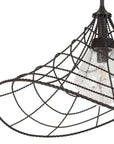 Whirlwind - 1 Light Indoor-Outdoor Pendant - Dark Bronze