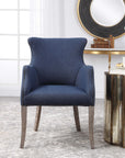 Yareena - Wing Chair - Blue