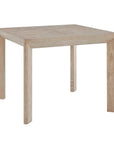 Noval - Square Dining Game Table - White / Woodtone