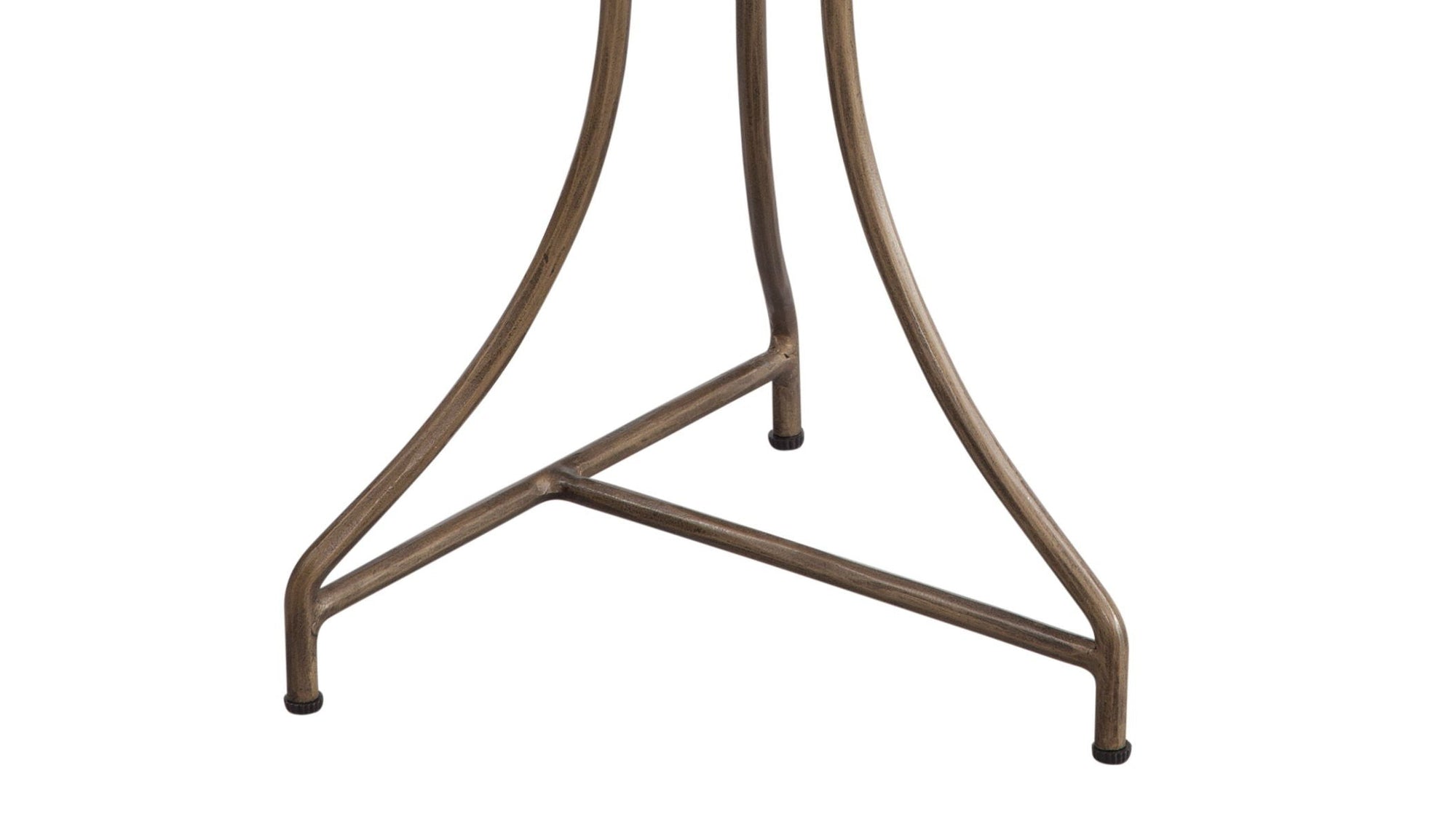 Mcgowan - Accent Table - Antique Brass / White Marble