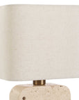 Tusk - Travertine Accent Lamp - Beige