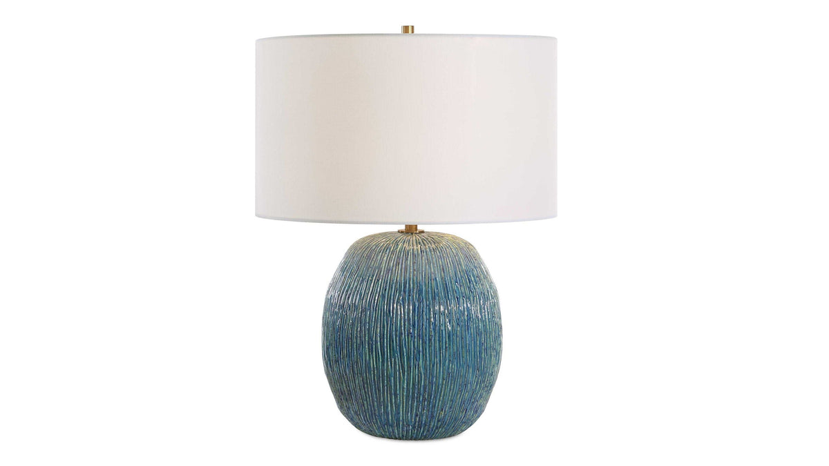 Elysia - Textured Table Lamp - Blue