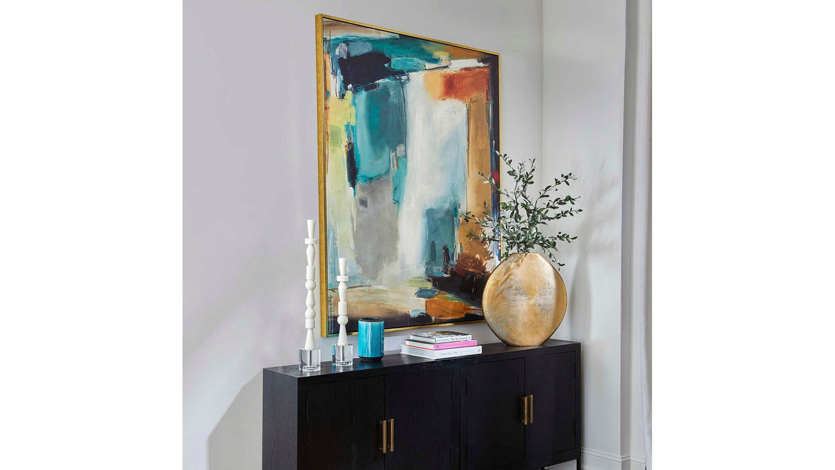 Painters High - Revisited Framed Abstract Art - Gold