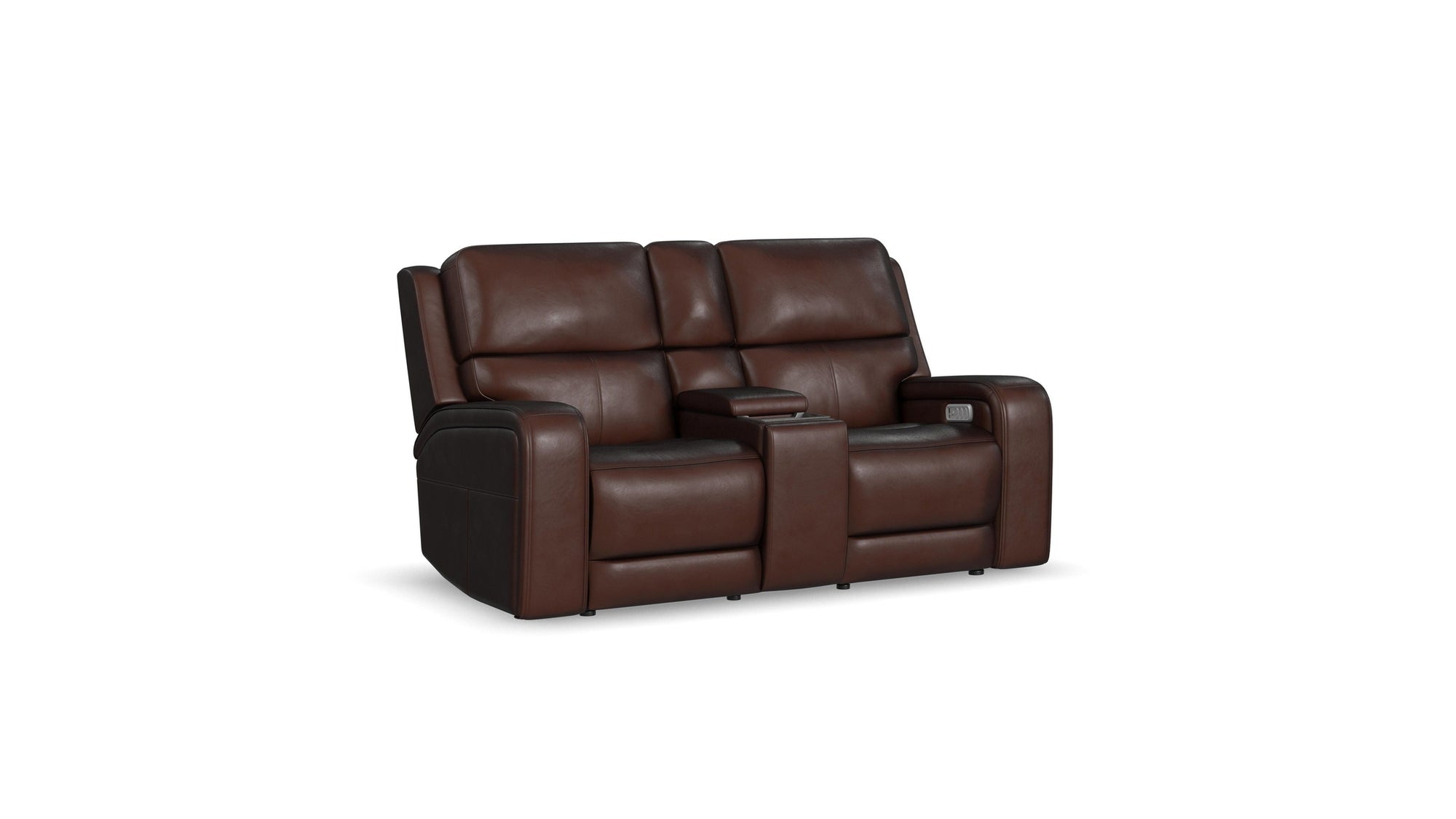 Oasis - Power Reclining Loveseat With Console, Power Headrests, Lumbar, Heat & Massage