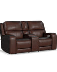 Oasis - Power Reclining Loveseat With Console, Power Headrests, Lumbar, Heat & Massage