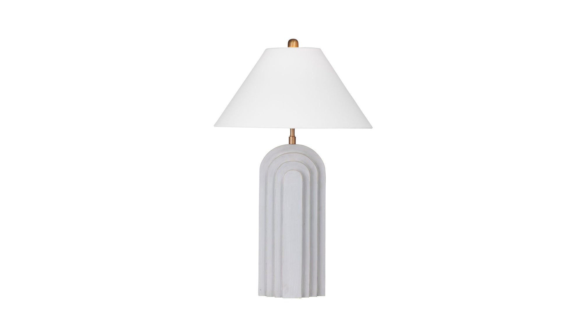 Witham - Table Lamp - Light Cement With Gold Highlights
