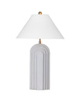 Witham - Table Lamp - Light Cement With Gold Highlights
