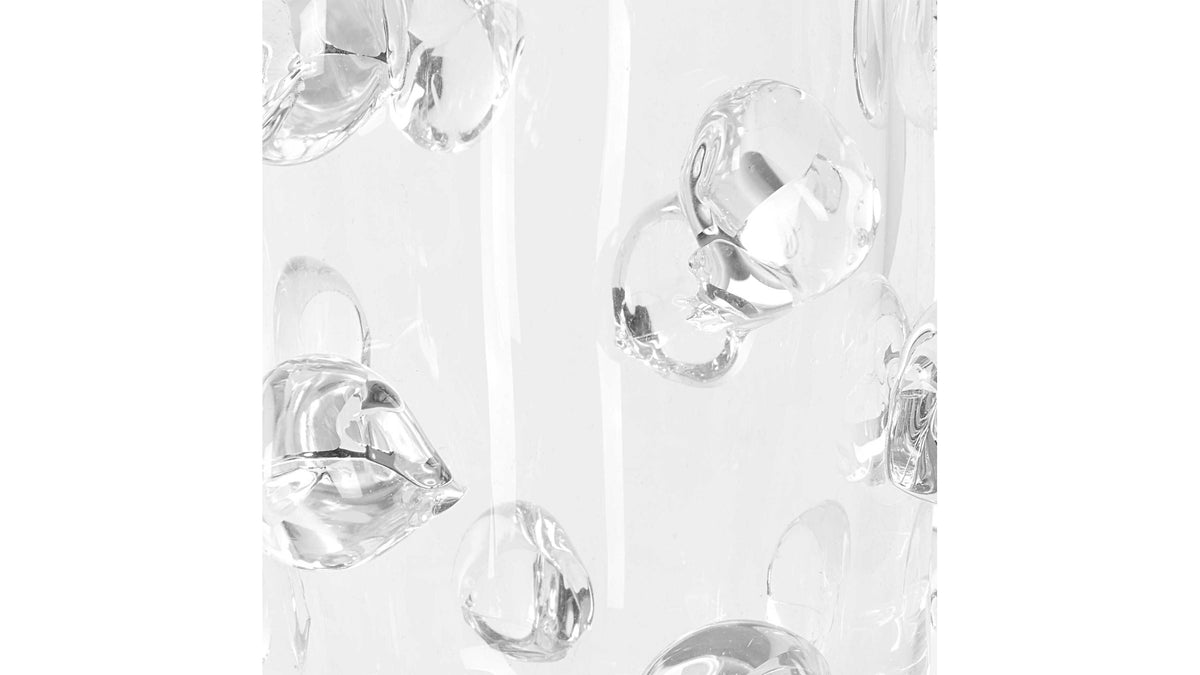 Aura - Clear Glass Vase - White