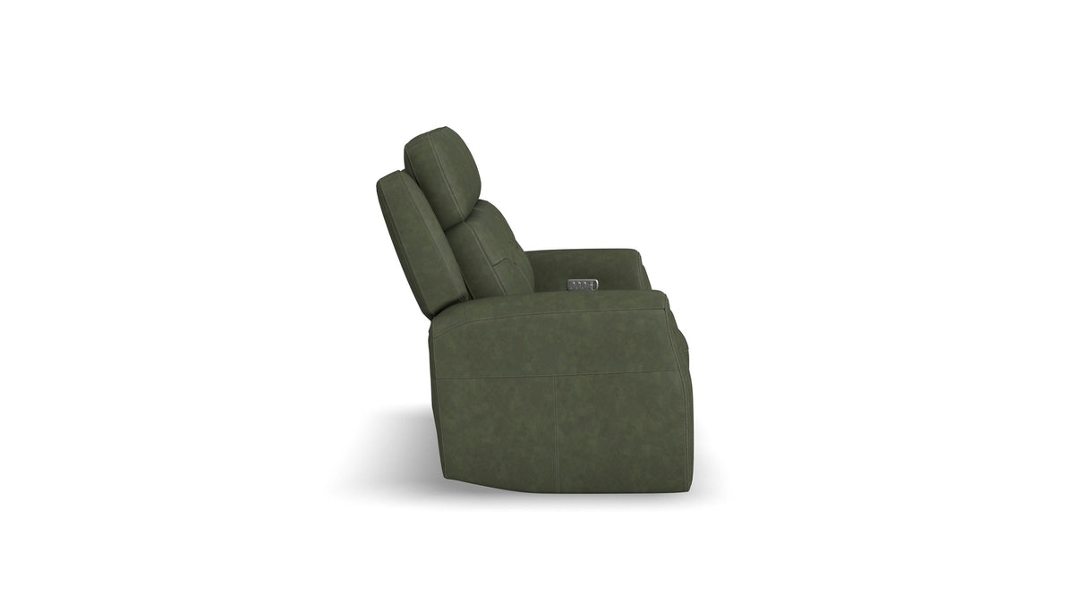 Felix - Power Reclining Loveseat With Console, Power Headrest, Lumbar, Heat &amp; Massage