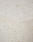 Shell End Table - White