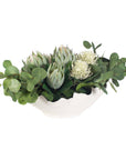 Protea Blooms - Bowl Centerpiece - Green / White