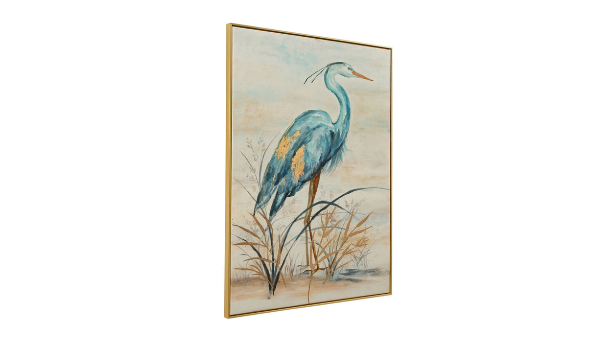 Marshlands Framed Canvas - Beige / Blue