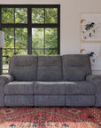 Penn - Transitional Fabric Power Reclining Sofa With Power Headrests & Lumbar