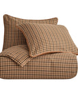 Clifton - Queen Comforter Set (Set of 3) - Brown / Green / Cream