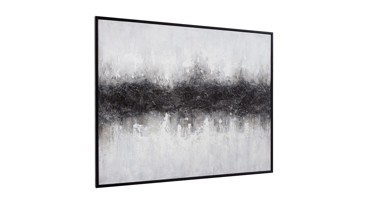 Divided Framed Canvas - Gray / Black