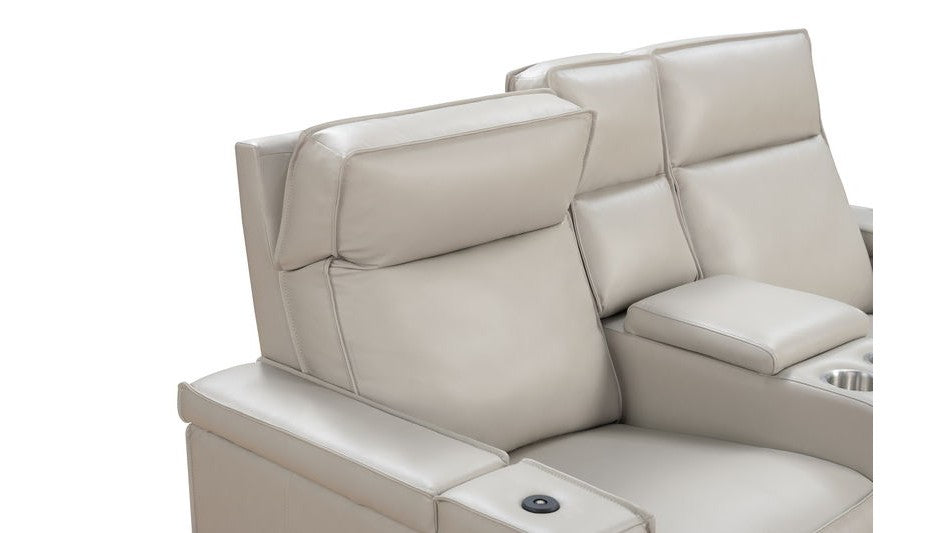 Odessey - Power Console Loveseat Recliner With Power Headrest, Power Lumbar, Heat And Massage