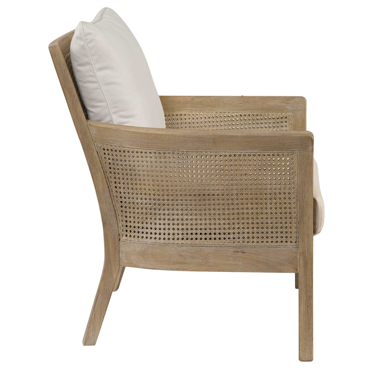 Encore - Natural Armchair - White