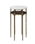 Moira - Side Table - White / Gold