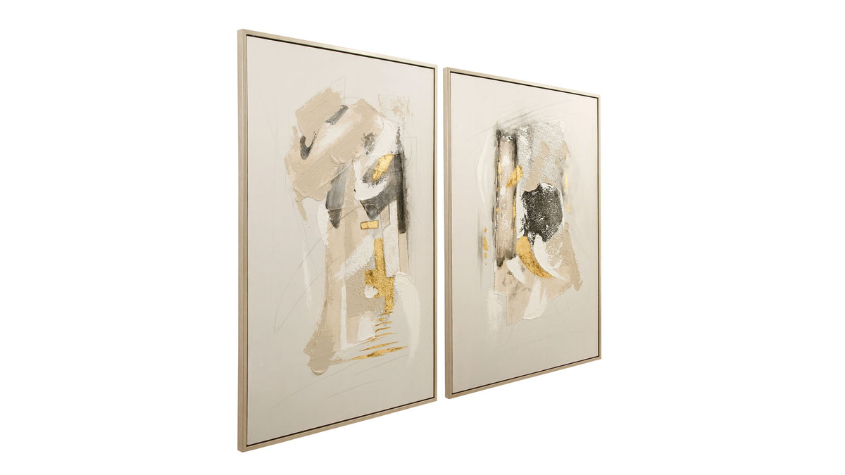 Spencer Framed Canvas Set of 2 - Beige
