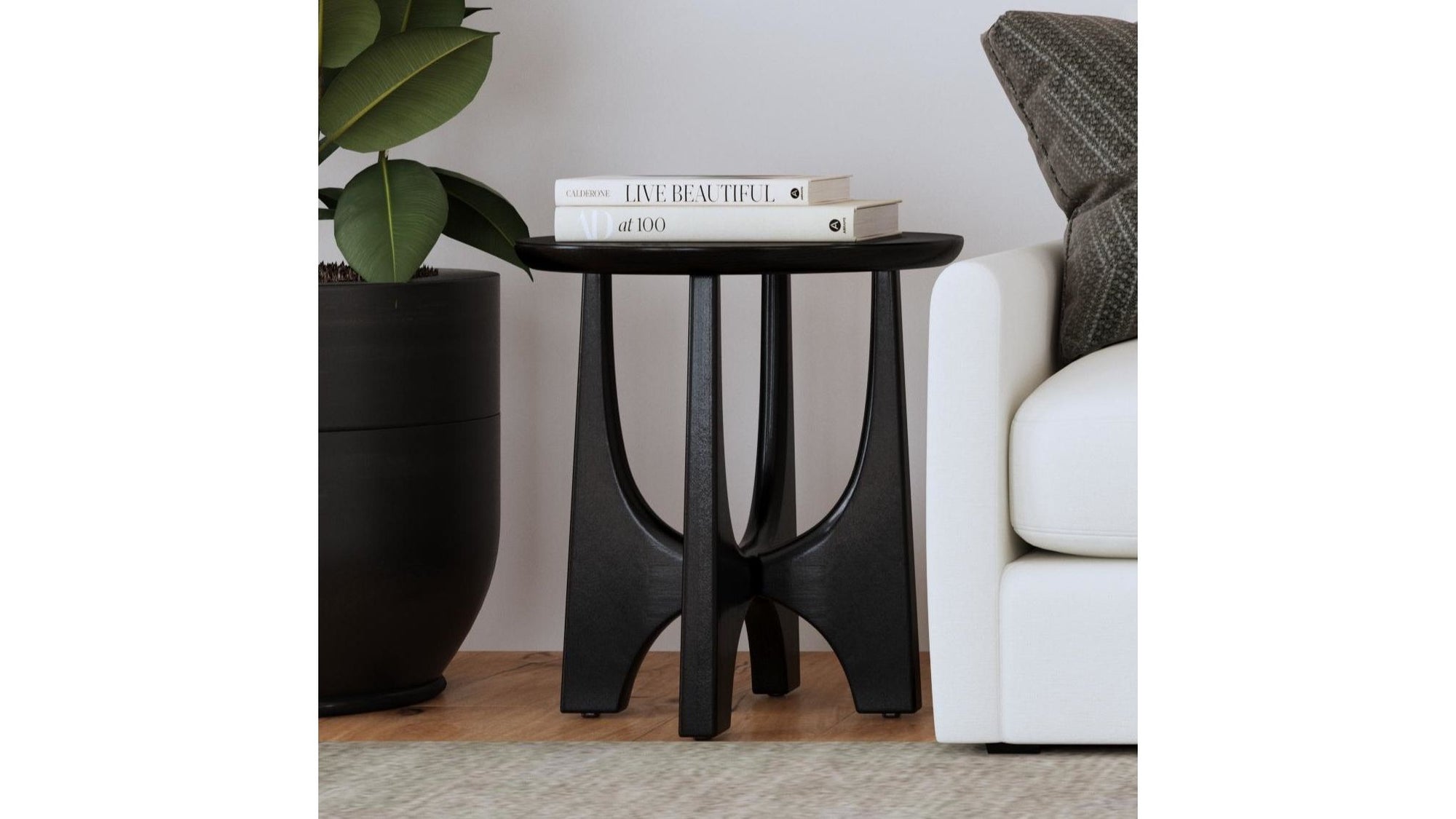 Dunnigan - Round End Table - Black