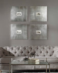Historical Buildings - Framed Art Set of 4 - Silver