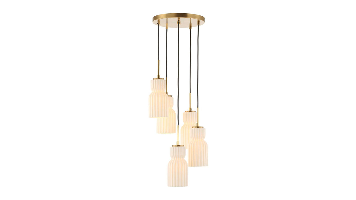 Vanier - 5 Light Cluster Pendant - Gold