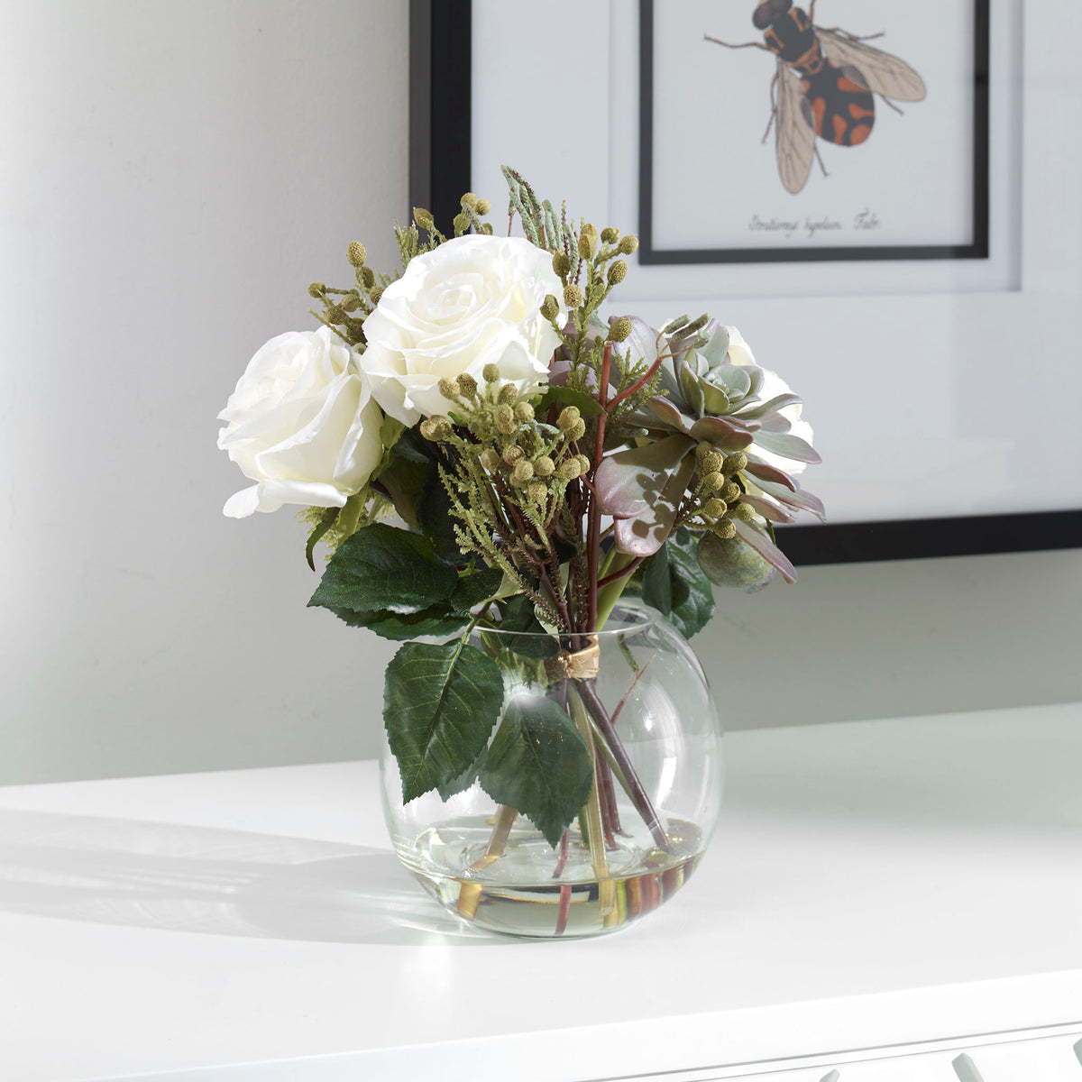 Belmonte - Floral Bouquet &amp; Vase - Green