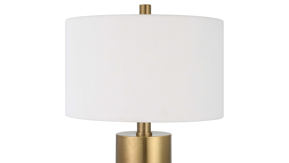 Adelia - Ivory &amp; Brass Table Lamp