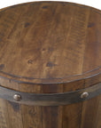 Ceylon - Wine Barrel Side Table - Dark Brown