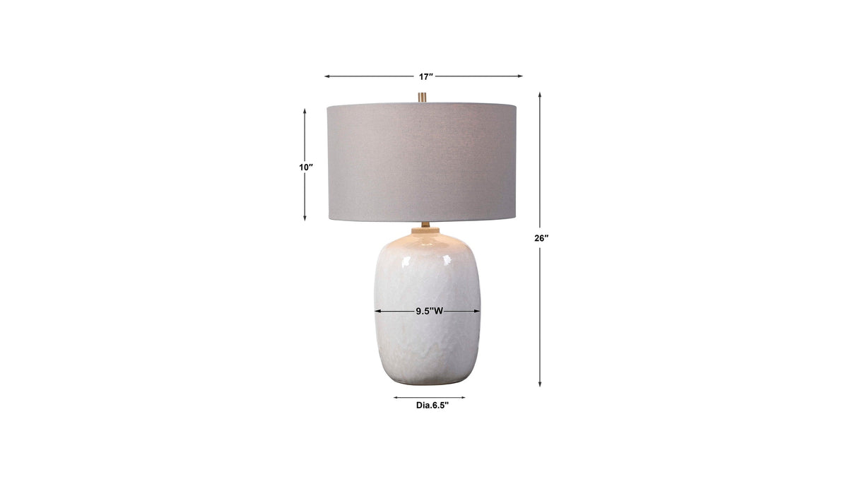 Winterscape - Glaze Table Lamp - White