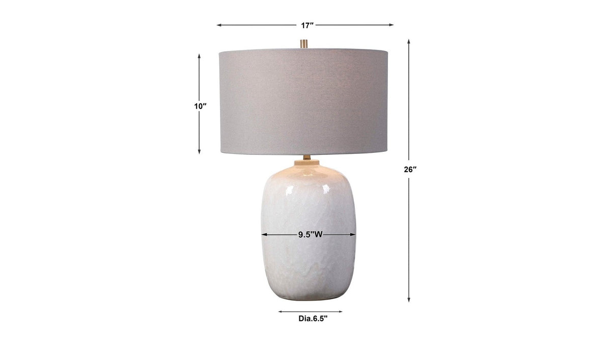 Winterscape - Glaze Table Lamp - White