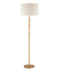 Verlaine - Travertine Floor Lamp - Brass,Gold