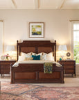 Charleston - Three-Drawer Metal Nightstand - Dark Brown